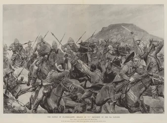 The Battle of Elandslaagte, Charge of C Squadron of the 5th Lancers